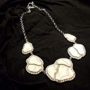 Contemporary marble stone necklace